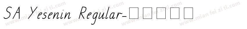 SA Yesenin Regular字体转换